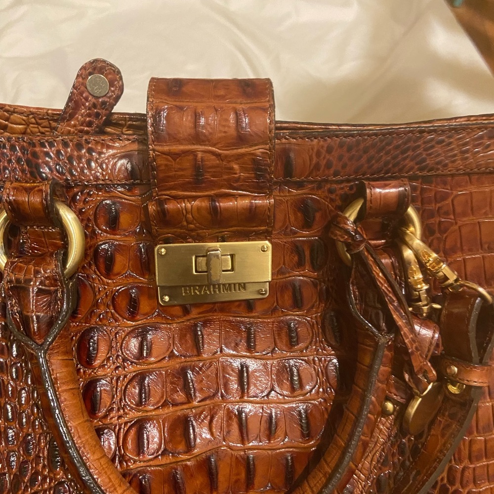 Brahmin Alligator Bag in brown. Lightly used and beautiful!